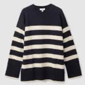 ISO COS Oversized Striped Sweater (Navy/OffWhite)